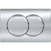 Змивна клавіша Geberit Delta01, для подвійного змиву, глянцевий хром (115.107.21.1) - Теплоцентр