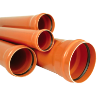 Труба каналізаційна зовнішня TehnoWorld 160 мм/3000 мм SN4 (TWSN4D160L3) - Теплоцентр