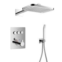 Душова система Imprese Smart Click з термостатом, прихований монтаж, форма Q, хром (ZMK101901245) - Теплоцентр