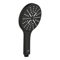 Душова лійка Grohe Rainshower Smartactive 130, 3 режими, фантомний чорний (22127KF0) - Теплоцентр