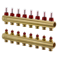 Колектор Danfoss FHF-F на 8 контурів з водоміром (088U0528) - Теплоцентр