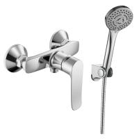Змішувач для душу Rozzy Jenori Slip одноважільний, з душовою лійкою, хром (RBZ090-5) - Теплоцентр