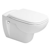 Унітаз підвісний Duravit D-Code Rimless безобідковий, із сидінням з мікроліфтом (45700900A1) - Теплоцентр
