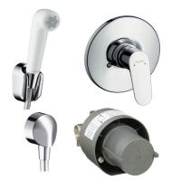 Душовий набір Hansgrohe Porter з гігієнічною лійкою, хром/білий (32127111) - Теплоцентр