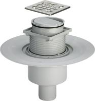 Трап для душу Viega Advantix DN50, з сухим затвором, решітка з нержавіючої сталі, вертикальний випуск (583224) - Теплоцентр