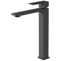 Змішувач для умивальника Volle Leon de la noche одноважільний, високий, чорний (1511.010204) - Теплоцентр