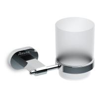 Тримач зі склянкою для зубних щіток Ravak Chrome CR 210.00, скло матове/хром (X07P188) - Теплоцентр