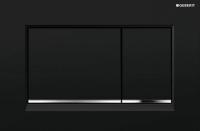 Змивна клавіша Geberit Sigma30, для подвійного змиву, чорна/хром глянцевий (115.883.KM.1) - Теплоцентр