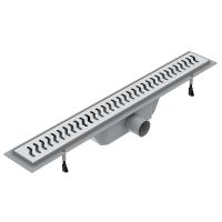 Лінійний трап 700мм, система сухий затвор, з ґратами "хвиля" - Теплоцентр