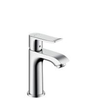 Змішувач для умивальника Hansgrohe Metris одноважільний, низький вилив, зі зливним гарнітуром, хром (31088000) - Теплоцентр