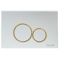 Клавіша змиву Imprese i7117, хром матовий / золото (i7117PS) - Теплоцентр