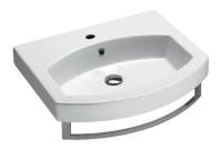 Умивальник GSI Losanga підвісний, прямокутний, з тримачем для рушника, 60 см, білий (758311) - Теплоцентр