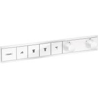Змішувач з термостатом для ванни Hansgrohe RainSelect на 4 споживачі, прихований монтаж, білий матовий (15382700) - Теплоцентр