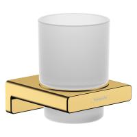 Склянка для зубних щіток Hansgrohe AddStoris скло матове/золото (41749990) - Теплоцентр