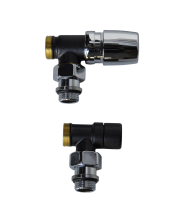 Клапани кутові Cordivari Kristal F06 Nero Ruvido Metallizzato для багатошарової труби 16 мм (5991990311160 F06) - Теплоцентр