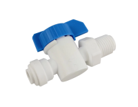 Кран-перемикач пластиковий прохідний Raifil 3/8" трубка - 3/8" зовнішнє різьблення (1825-C) - Теплоцентр