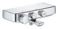 Змішувач з термостатом для ванни Grohe Grohtherm SmartControl, з виливом та поличкою, хром (34718000) - Теплоцентр