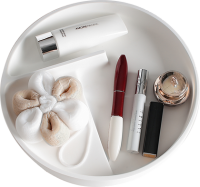 Тарілка для косметики Volle Solid surface 280x45 мм кам'яна, біла (18-40-137) - Теплоцентр