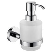 Дозатор (диспенсер) для рідкого мила Volle Ronda підвісний, скло матове/хром (2535.230101) - Теплоцентр