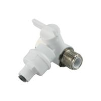 Адаптер і кульовий вентиль пластиковий різьблення 1/2 під 1/4 трубку з кнопкою Raifil - Теплоцентр