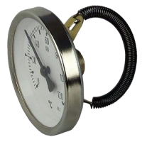 Термометр Afriso ATh 63F 0-120C з кріпленням, аксіальний (63822) - Теплоцентр