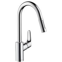 Змішувач для кухні Hansgrohe Focus одноважільний, з висувним виливом, хром (31815000) - Теплоцентр