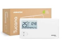Терморегулятор Auraton Tucana, дротовий, тижневий, білий (AUR00TUC00000) - Теплоцентр