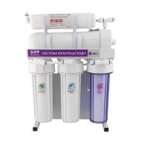 Система зворотного осмосу Raifil 500G з насосом, на станині, з краном, без манометра (RAIFIL-500G-10"Slim w/om) - Теплоцентр