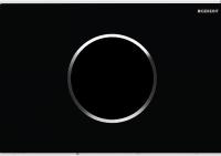 Система електронного керування змивом унітаза Geberit, Sigma10, чорна/хром глянцевий (115.907.KM.1) - Теплоцентр