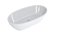 Ванна кам'яна Miraggio Estella 168x83 см, овальна, окрема, біла глянцева (0000267) - Теплоцентр