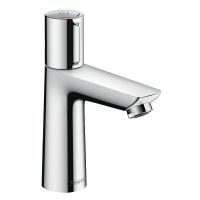 Змішувач для умивальника Hansgrohe Talis Select E натискний, низький вилив, зі зливним гарнітуром, хром (71750000) - Теплоцентр