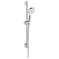 Душовий набір Hansgrohe Crometta 65, 1 режим, штанга, шланг, білий/хром (26533400) - Теплоцентр