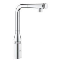 Змішувач для мийки Grohe Essence SmartControl, натискний, з висувним виливом, хром (31615000) - Теплоцентр
