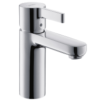 Змішувач для умивальника Hansgrohe Metris S одноважільний, зі зливним гарнітуром, хром (31060000) - Теплоцентр