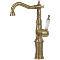 Змішувач для умивальника Bugnatese Oxford одноважільний, з донним клапаном, бронза (6313 ВR) - Теплоцентр