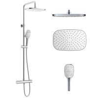 Душова система Imprese Centrum SQ зі змішувачем з термостатом, хром (T-10300LT) - Теплоцентр