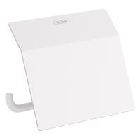 Тримач для туалетного паперу Hansgrohe AddStoris з кришкою, білий матовий (41753700) - Теплоцентр