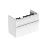 Шафка для умивальника Geberit Smyle Square, з двома шухлядами, 88,4 см, біла (500.354.00.1) - Теплоцентр