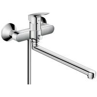 Змішувач для ванни Hansgrohe Logis одноважільний, довгий вилив, хром (71402000) - Теплоцентр