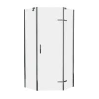 Душова кабіна Eger Stefani п'ятикутна, 100x100x190 см, без піддона, профіль хром (599-535-100/1) - Теплоцентр