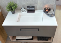 Тумба Fancy Marble Mill-1000 з умивальником-стільницею Freddo з накладкою (SM-233) - Теплоцентр