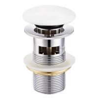 Донний клапан VOLLE click-clack з переливом, білий (9000.104407) - Теплоцентр