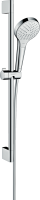 Душовий набір Hansgrohe Croma Select S Vario 110 мм, 3 режими, штанга, шланг, хром/білий (26562400) - Теплоцентр