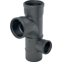 Хрестовина Geberit Silent-PP двоплощинна комбінована 87,5°, права, DN 90/90/50 - Теплоцентр