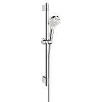 Душовий набір Hansgrohe Crometta Vario 100, 2 режими, штанга 72 см, шланг, білий/хром (27353400) - Теплоцентр