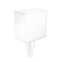 Шлангове з'єднання Hansgrohe Fixfit Square зі зворотним клапаном, біле матове (26455700) - Теплоцентр