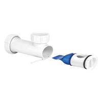 Сифон для умививальника McAlpine 1 1/4"x62 мм, низький, з самозахисним клапаном (WHB1-32) - Теплоцентр