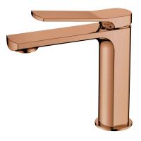 Змішувач для умивальника Volle Solo cepillado bronce одноважільний, полірована бронза (1510.011121) - Теплоцентр