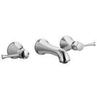 Змішувач для умивальника Imprese Podzima Ledove двоважільний, монтаж на стіну, хром (ZMK01170103) - Теплоцентр