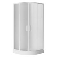 Душова кабіна 80*80*200см +піддон , профіль білий, стекло "Zuzmara"TISZA  - Теплоцентр